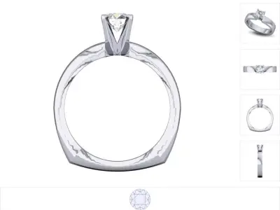 Women ring 3dm stl render detail 3D print model 32