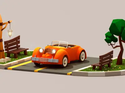 Cartoon Car  3D model