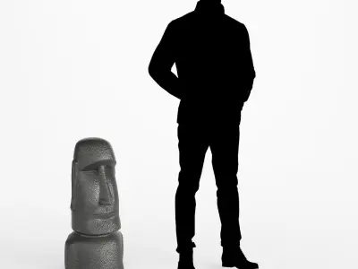 Moai statue 3D model