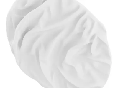 Decorative plaster wall panel 3D model