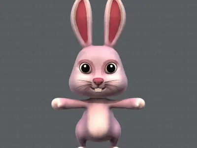 Rabbit V01 Low-poly 3D model