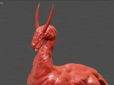 Dragon 3D Model Detailed Scult 3D model