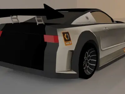 drift car lowpoly Low-poly 3D model
