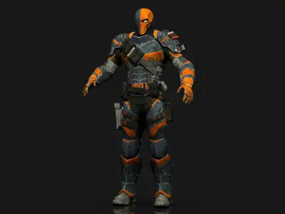 Deathstroke  RIGGED FOR GAMES ENGINE  Unreal engine   Unity  Low-poly 3D model