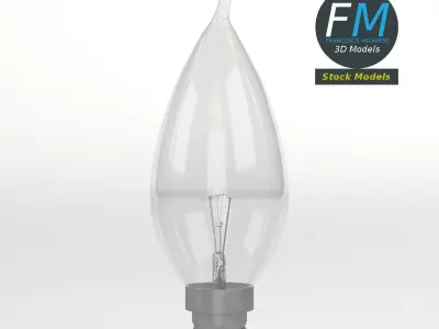 Candle angular light bulb 3D model