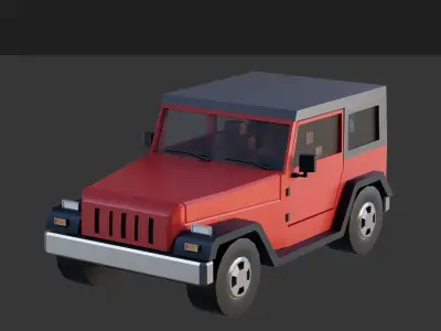 Stylized Lowpoly Vehicle Pack 1 Low-poly 3D model