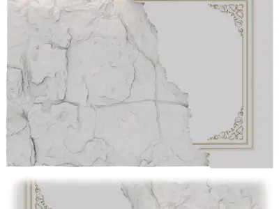 rock wall - stone wall panel  3D model