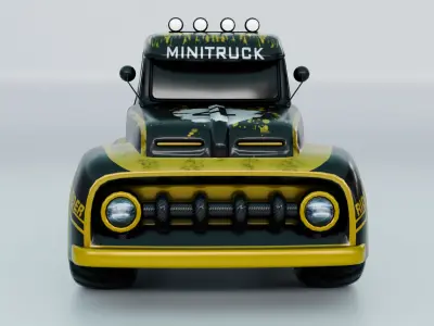 ChibiTruck LowPoly  Low-poly 3D model