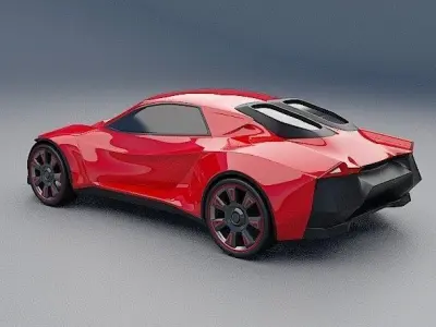 Blendeox futuristic concept car 3D model