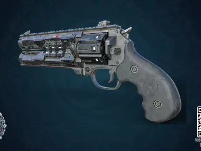 Game Ready Sci Fi Heavy Weapon Low-poly 3D model