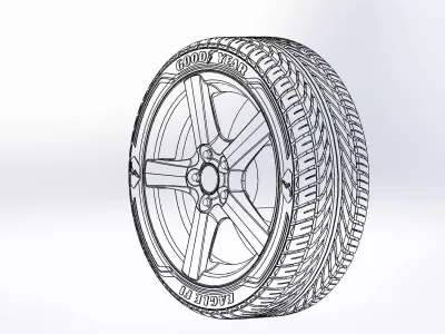 Wheel ENZO H 17inch for scale model 3D print model