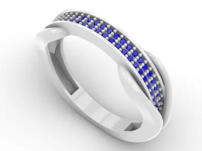 Jewelry Diamond Ring Model RG101 Free 3D print model