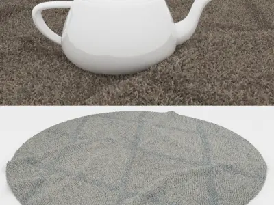Round Rug Set 236 3D model