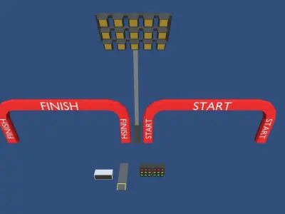 9t5 Low Poly Motocross Low-poly 3D model