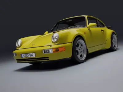 Porsche 911 964 Turbo  Low-poly 3D model
