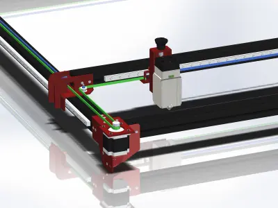 Laser cutting machine 3D model
