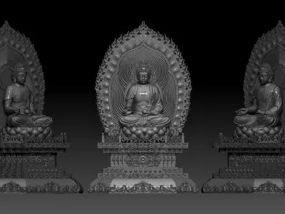 Amitabha Buddha 3D print model