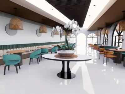 Food Court 4 3D model