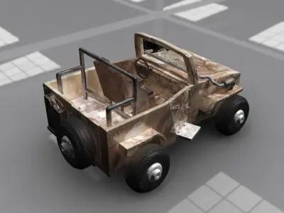 Jeep Cartoon 3D model