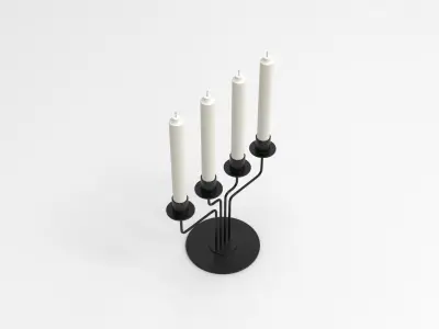 Candlestick - Candles 3D model