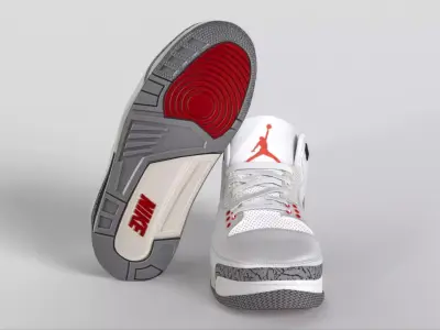 Nike Air Jordan 3 Retro JTH Super Bowl AV6683-160 Low-poly 3D model