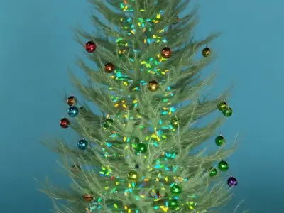 Detailed Christmas Tree or Pine Tree for Blender  Low-poly 3D model