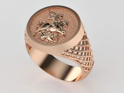 st George men ring 3D print model