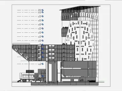 central bank  compelete revit project 3D model