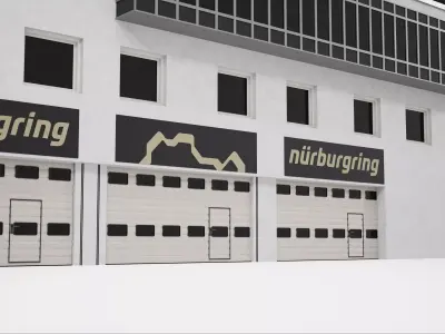 Nurburgring Racetrack Ravenol Media Center  3D model