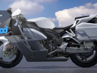 TW Police Motorbike 001 3D model