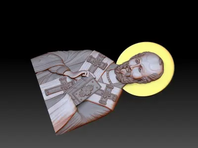 Saint Nicholas 3d model bas relif 3D print model 3D print model