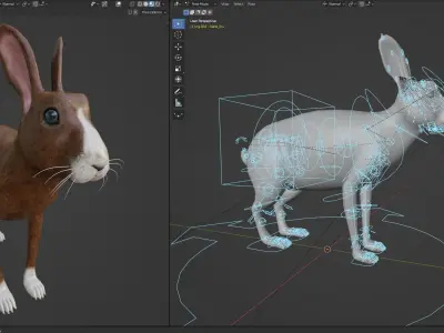 rabbit Low-poly 3D model