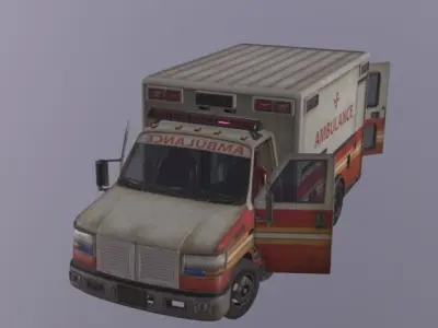 Ambulance Low-poly 3D model