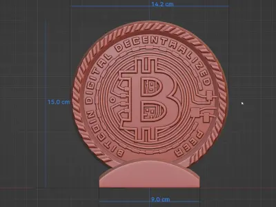 Bitcoin Crypto Cup 3D print model  3D print model