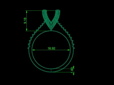 ring for girl  3D print model
