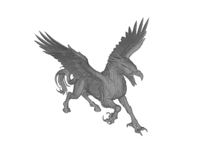 Mystic Hippogriff  3D Sculpture for High Detail Printing 3D print model