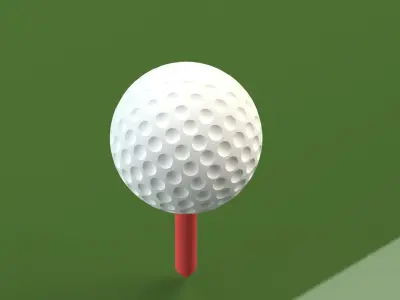 3D Print Golf Ball and golf tee 3D print model