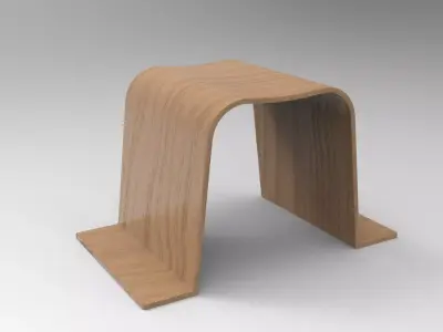 Puhhe Stool Low-poly 3D model
