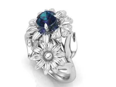 Butterfly ring 3D print model