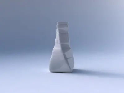 Vase twisted squeezed quadratic with smooth ribbons 3D print model