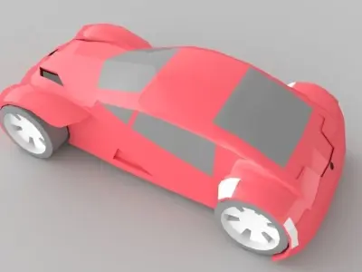 11 pop culture cars Low-poly 3D model