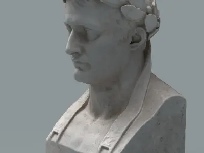 Napoleon Bust PBR Low-poly 3D model