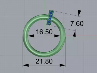 Ring Juste un Clou 3D print model