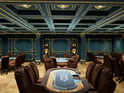 POKER TABLE Low-poly 3D model