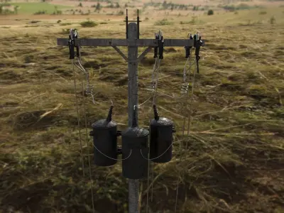 Old Electric Pole  3D model