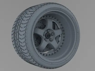 work meister s1 3piece wheel 3D model