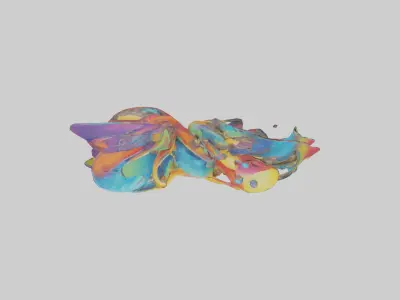 Colorful Wall Art Low-poly 3D model