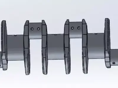 V12 Cylinder with other parts 3D print model