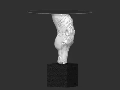 table decoration horse head 3D print model