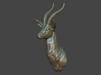 Thomsons Gazelle bust 3D print model